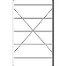 Estantería modular SSI Schäfer R3000, Estantería base, 5 estantes galvanizados, profundidad 300 mm, carga por estante 150 kg, An 1345/1315 x Al 1960 mm