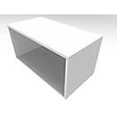 Estantería QUANDOS BOX, 1 altura de archivo, An 800 x P 420 x Al 374 mm, blanco