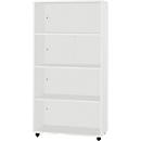 Estantería Shop Select LOGIN de Schäfer, 4 alturas de archivo, An 800 x P 420 x Al 1514 mm, gris claro