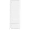 Estantería Shop Select LOGIN de Schäfer, 6 alturas de archivo, An 800 x P 420 x Al 2240 mm, blanco/blanco