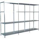 Estantería sin tornillos, H 1800 x W 2600 x D 500 mm, galvanizada