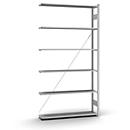 Estantería sin tornillos Orion Plus, galvanizada, ancho 1300 x fondo 300 x alto 2500 mm