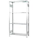 Estantería sin tornillos Schulte verde, estantería básica, extensible, 4 estantes, ancho 1000 x fondo 400 x alto 2000 mm, acero, galvanizado