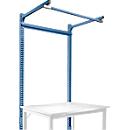 Estructura pórtica adicional con brazo saliente, Mesa básica SPEZIAL mesa de trabajo/banco de trabajo UNIVERSAL/PROFI, 1250 mm, azul brillante