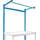 Estructura pórtica adicional con brazo saliente, Mesa básica SPEZIAL mesa de trabajo/banco de trabajo UNIVERSAL/PROFI, 1500 mm, azul luminoso