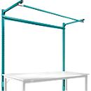 Estructura pórtica adicional con brazo saliente, Mesa básica SPEZIAL mesa de trabajo/banco de trabajo UNIVERSAL/PROFI, 1750 mm, azul agua