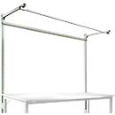 Estructura pórtica adicional con brazo saliente, Mesa básica SPEZIAL mesa de trabajo/banco de trabajo UNIVERSAL/PROFI, 2000 mm, gris luminoso
