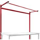 Estructura pórtica adicional con brazo saliente, Mesa básica SPEZIAL mesa de trabajo/banco de trabajo UNIVERSAL/PROFI, 2000 mm, rojo rubí