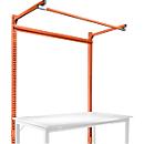 Estructura pórtica adicional con brazo saliente, Mesa básica STANDARD mesa de trabajo/banco de trabajo UNIVERSAL/PROFI, 1500 mm, rojo anaranjado