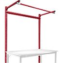 Estructura pórtica adicional con brazo saliente, Mesa básica STANDARD mesa de trabajo/banco de trabajo UNIVERSAL/PROFI, 1500 mm, rojo rubí