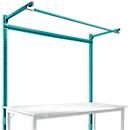 Estructura pórtica adicional con brazo saliente, Mesa básica STANDARD mesa de trabajo/banco de trabajo UNIVERSAL/PROFI, 1750 mm, azul agua