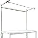 Estructura pórtica adicional con brazo saliente, Mesa básica STANDARD mesa de trabajo/banco de trabajo UNIVERSAL/PROFI, 1750 mm, gris luminoso