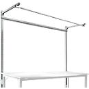 Estructura pórtica adicional con brazo saliente, Mesa básica STANDARD mesa de trabajo/banco de trabajo UNIVERSAL/PROFI, 2000 mm, aluminio plateado