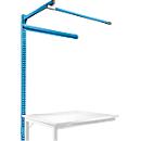 Estructura pórtica adicional con brazo saliente, Mesa de extensión STANDARD mesa de trabajo/banco de trabajo UNIVERSAL/PROFI, 1250 mm, azul luminoso