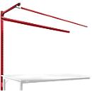 Estructura pórtica adicional con brazo saliente, Mesa de extensión STANDARD mesa de trabajo/banco de trabajo UNIVERSAL/PROFI, 2000 mm, rojo rubí