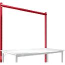 Estructura pórtica adicional, mesa básica STANDARD sistema mesa de trabajo/banco de trabajo UNIVERSAL/PROFI, 1750 mm, rojo rubí