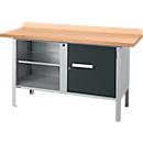 Etabli à caisson Schäfer Shop Select PWi 150-1, plateau en hêtre multiplex, jusqu'à 750 kg, L 1500 x P 700 x H 840 mm, anthracite