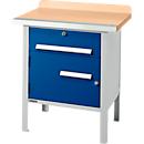 Etabli à caisson Schäfer Shop Select PWi 75-0, plateau en hêtre multiplex, avec chant en acier, jusqu'à 750 kg, L 750 x P 700 x H 840 mm