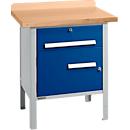Établi à caisson Schäfer Shop Select PWi 75-0, plateau multiplex en hêtre, jusqu'à 750 kg, L 750 x P 700 x H 840 mm