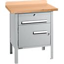 Établi à caisson Schäfer Shop Select PWi 75-0, plateau multiplex en hêtre, jusqu'à 750 kg, L 750 x P 700 x H 840 mm
