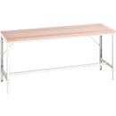 Établi Bott verso, plateau en multiplex, avec jeu de traverses, L 700 x P 600 x H 780 - 930 mm, RAL 7035 gris clair