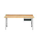 Établi modulaire, avec tiroir depuis la plaque de travail et 2 pieds de table, largeur 2000