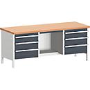 Établi modulaire cubio KW-2078-2.9, gris anthracite