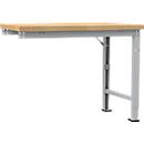 Établi modulaire Profi Spezial Manuflex, plateau de table en multiplex, 1250 x 700 mm, alu argent