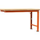 Établi modulaire Profi Spezial Manuflex, plateau de table en multiplex, 1500 x 700 mm, rouge orangé