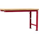 Établi modulaire Profi Spezial Manuflex, plateau de table en multiplex, 1500 x 700 mm, rouge rubis
