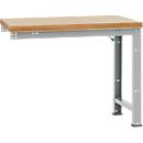 Établi modulaire Profi Standard Manuflex, plateau de table en multiplex, 1250 x 700 mm, alu argent