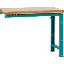 Établi modulaire Profi Standard Manuflex, plateau de table en multiplex, 1250 x 700 mm, turquoise