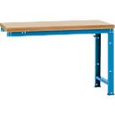 Établi modulaire Profi Standard Manuflex, plateau de table en multiplex, 1500 x 700 mm, bleu clair