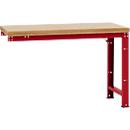 Établi modulaire Profi Standard Manuflex, plateau de table en multiplex, 1500 x 700 mm, rouge rubis