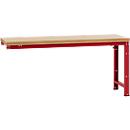 Établi modulaire Profi Standard Manuflex, plateau de table en multiplex, 2000 x 700 mm, rouge rubis