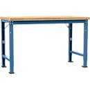 Établi Profi Spezial Manuflex, plateau de table en multiplex, 1500 x 700 mm, bleu brillant