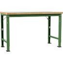 Établi Profi Spezial Manuflex, plateau de table en plastique, 1500 x 700 mm, vert réséda