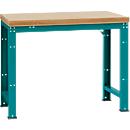 Établi Profi Standard Manuflex, plateau de table en multiplex l. 1250 x P 700, turquoise