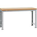 Établi Profi Standard Manuflex, Plateau de table en multiplex l. 1750 x P 700, alu argent