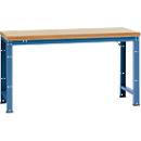 Établi Profi Standard Manuflex, Plateau de table en multiplex l. 1750 x P 700, bleu brillant