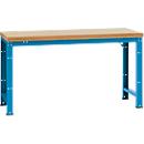 Établi Profi Standard Manuflex, Plateau de table en multiplex l. 1750 x P 700, bleu clair