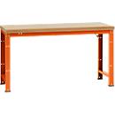 Établi Profi Standard Manuflex, Plateau de table en multiplex l. 1750 x P 700, rouge orangé