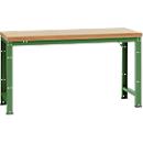 Établi Profi Standard Manuflex, Plateau de table en multiplex l. 1750 x P 700, vert réséda