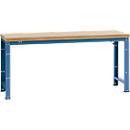Établi Profi Standard Manuflex, Plateau de table en multiplex l. 2000 x P 700, bleu brillant