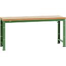 Établi Profi Standard Manuflex, Plateau de table en multiplex l. 2000 x P 700, vert réséda