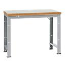 Établi Profi Standard Manuflex, Plateau de table en plastique l. 1250 x P 700, alu argent
