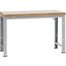Établi Profi Standard Manuflex, Plateau de table en plastique l. 1500 x P 700, alu argent