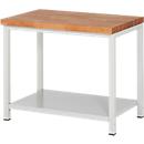 Établi série 8000, fixe, tablette en tôle d'acier, l. 1000 x P 700 x H 840 – 1040 mm