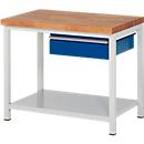 Établi série 8001, fixe, hauteur ajustable, l. 1000 x P 700 x H 840 – 1040 mm