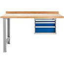 Établi TOP avec 3 tiroirs, unité d'extension, l. 2000 mm, alu argent